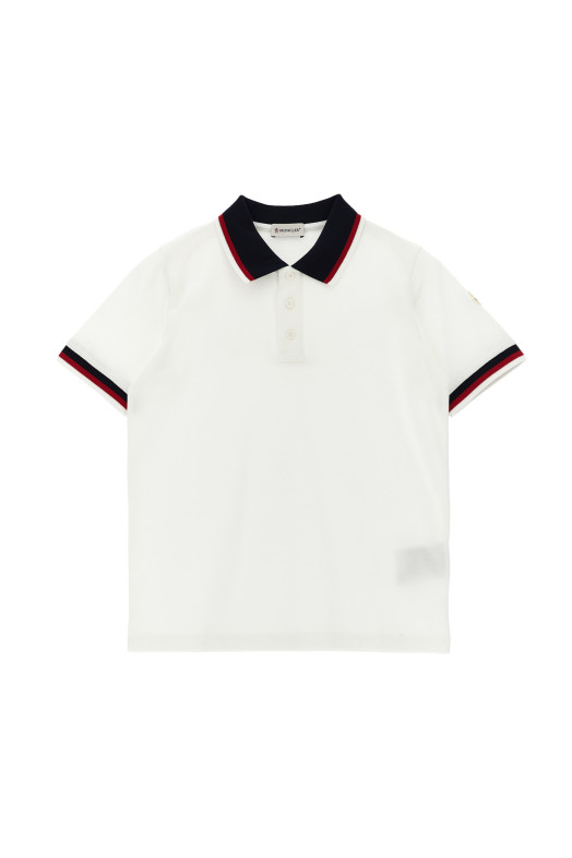 Tricolor polo shirt White