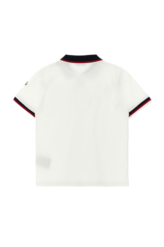Tricolor polo shirt White