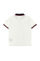 Tricolor polo shirt White