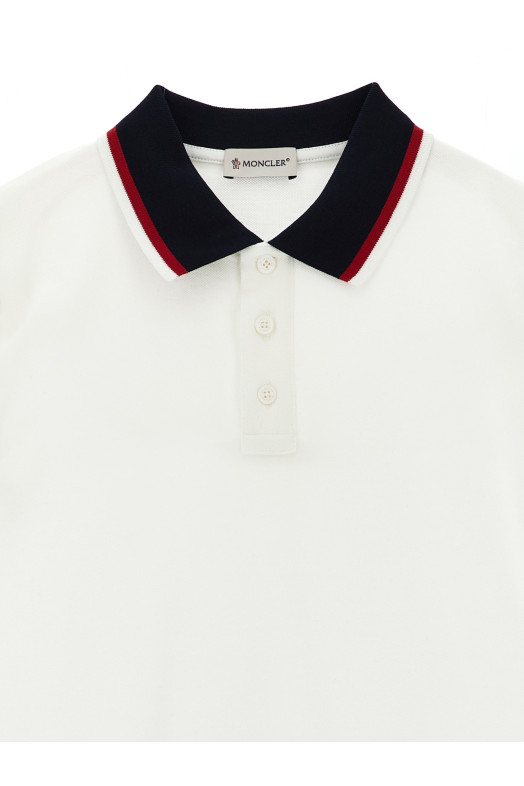 Tricolor polo shirt White