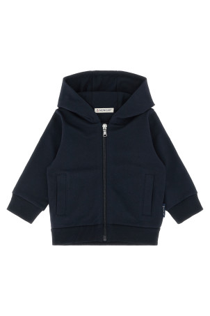 Толстовка с капюшоном и застежкой-молнией Синяя MONCLER ENFANT L19518G0000289AEB778