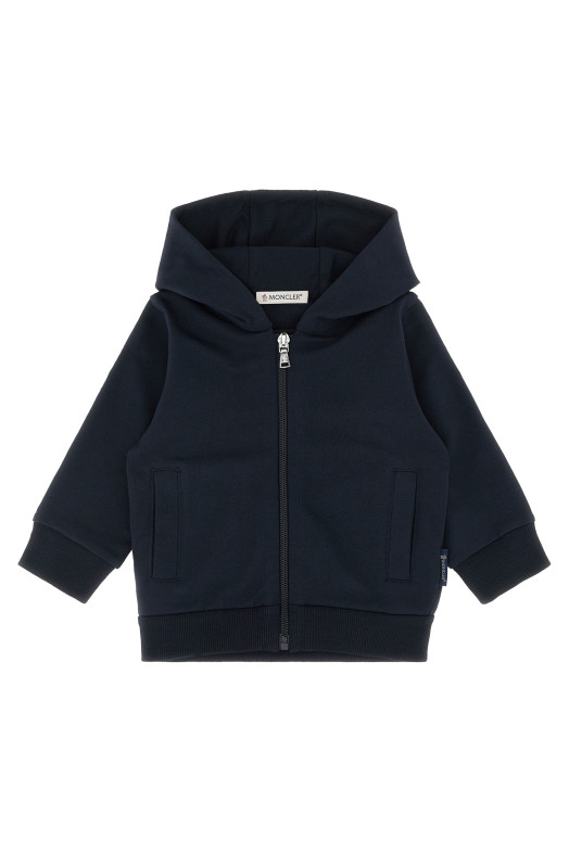 Толстовка с капюшоном и застежкой-молнией Синяя MONCLER ENFANT L19518G0000289AEB778