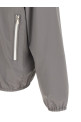 Logo embroidery windbreaker Gray