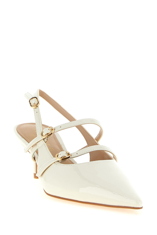 Лакированные туфли с открытым задником Белые TWIN SET 261TCP04400381