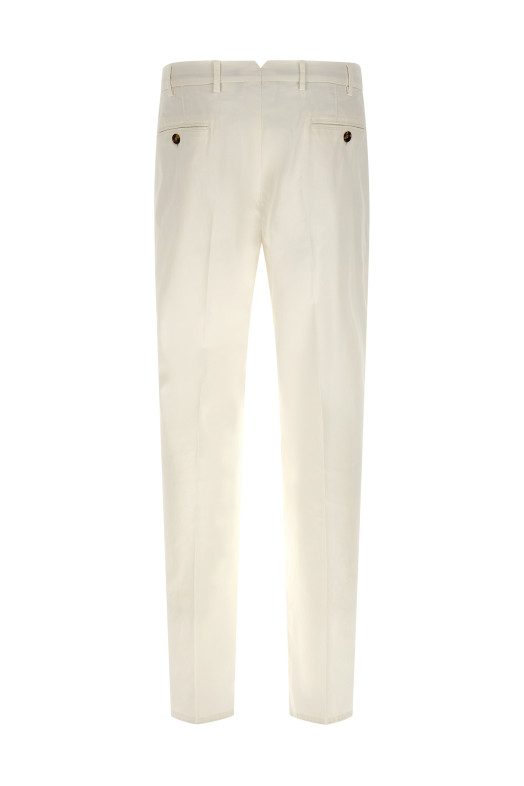 Брюки из американского хлопка Пима Белые BRUNELLO CUCINELLI M289LI1770C2200