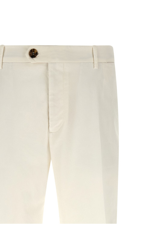 Брюки из американского хлопка Пима Белые BRUNELLO CUCINELLI M289LI1770C2200