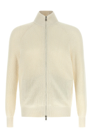 Кардиган на блискавці Білий BRUNELLO CUCINELLI MNI708616C2723