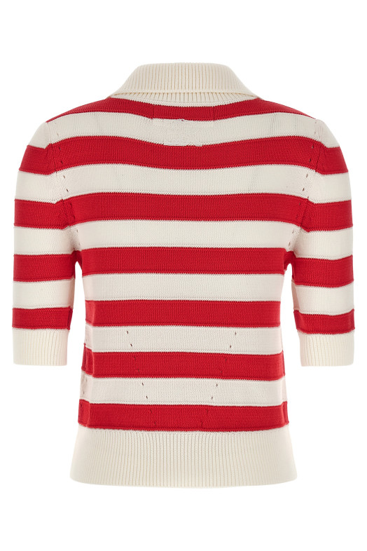 Вязаная крючком рубашка-поло Красная ERMANNO SCERVINO D485L332IFDA4806