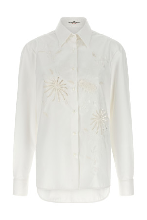 Рубашка из хлопка с вышивкой Белая ERMANNO SCERVINO D482K362RWGF10602