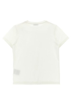 Футболка с логотипом, белая MONCLER ENFANT L19548C0001089AFV034