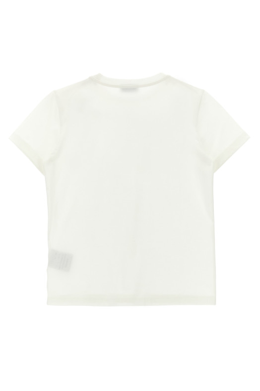 Футболка с логотипом, белая MONCLER ENFANT L19548C0001089AFV034
