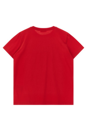 Футболка с логотипом, красная MONCLER ENFANT L19548C0001089AFV455