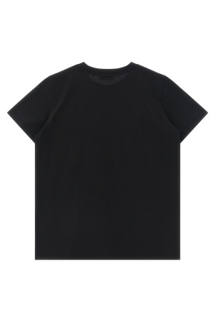 Футболка с логотипом, черная MONCLER ENFANT L19548C0001089AFV999