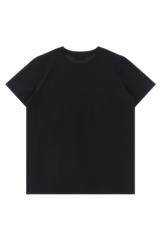 Футболка с логотипом, черная MONCLER ENFANT L19548C0001089AFV999