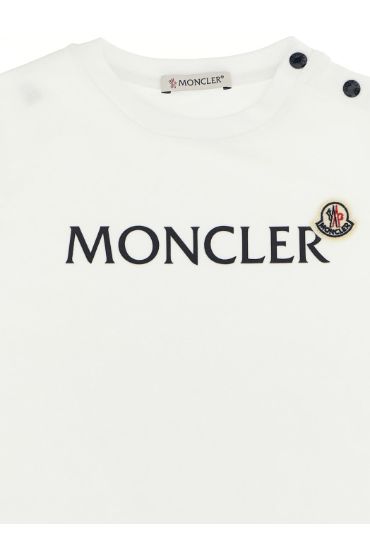 Футболка + бермуды с логотипом Черно-серый MONCLER ENFANT L19518M0000989AUM002