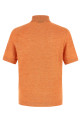 Лляна бавовняна сорочка-поло помаранчевого кольору BRUNELLO CUCINELLI M2L00315C7859