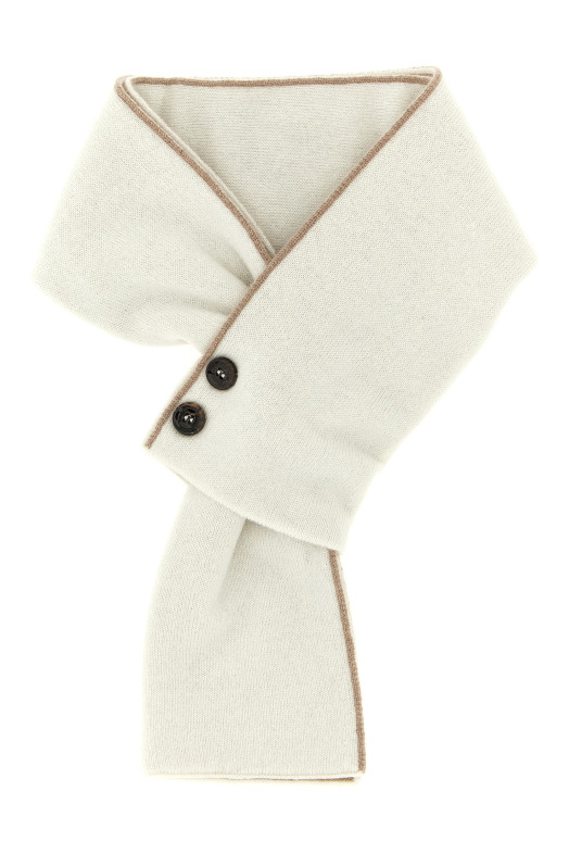 Кашемировый шарф Белый MOORER MOUSC100002V3767