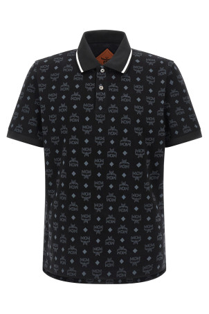 Пресс-поло черного цвета MCM MHTGSMM03BK