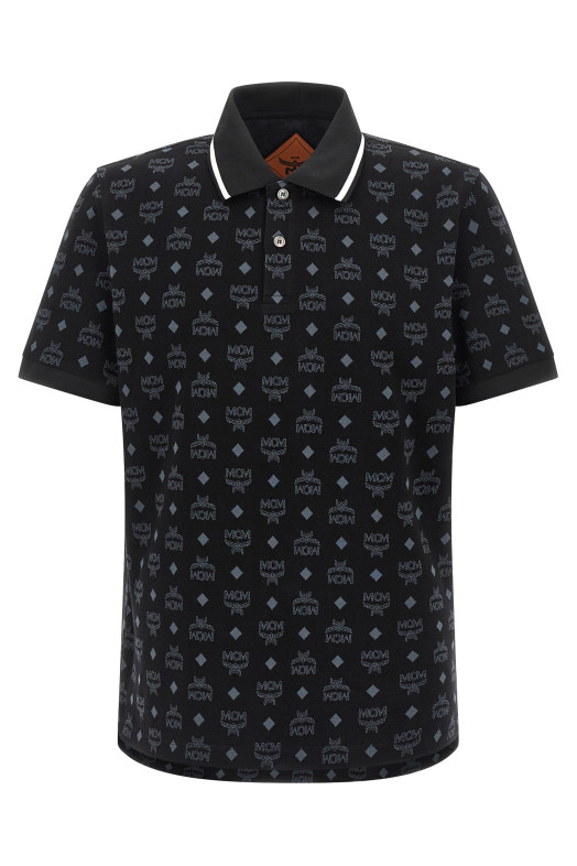 Пресс-поло черного цвета MCM MHTGSMM03BK
