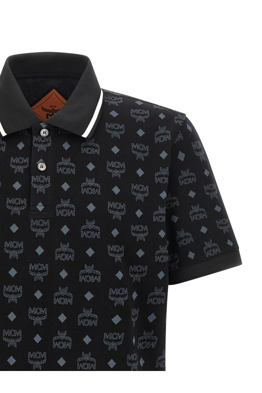 Пресс-поло черного цвета MCM MHTGSMM03BK