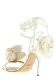'RE23 Flower ' sandals White