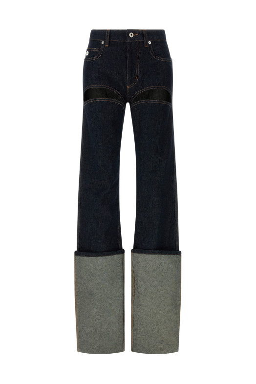 'Denim Pants With Cuts On Front' jeans Blue