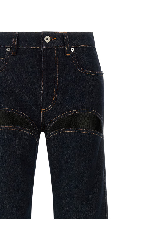 'Denim Pants With Cuts On Front' jeans Blue