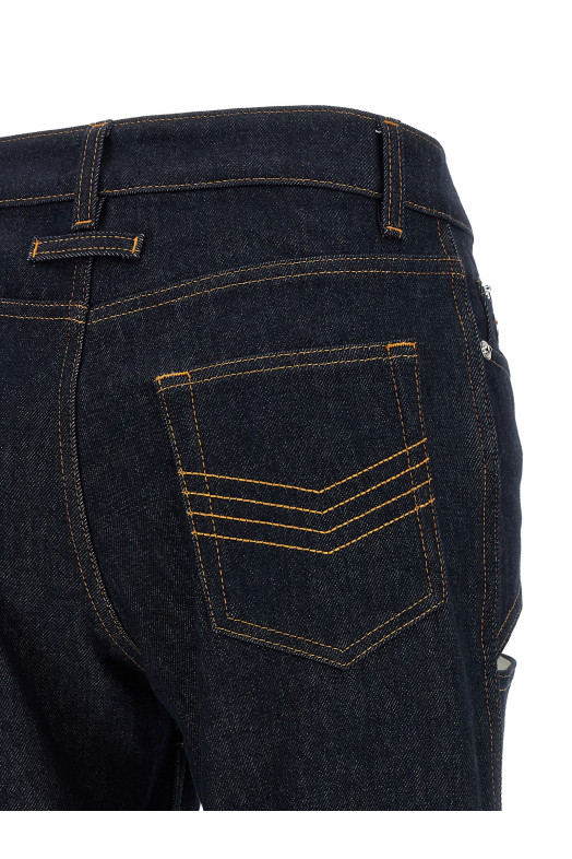 'Denim Pants With Cuts On Front' jeans Blue