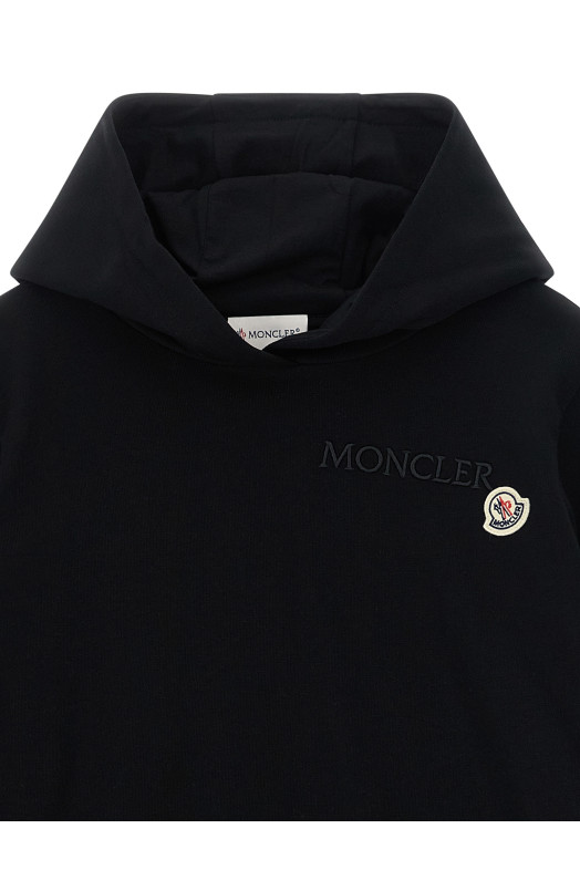 Толстовка с вышитым логотипом Черный MONCLER ENFANT L19548G0001189AKM999