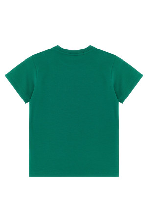 Футболка с логотипом Зеленая MONCLER ENFANT L19518C0000489AUM853