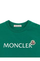 Футболка с логотипом Зеленая MONCLER ENFANT L19518C0000489AUM853