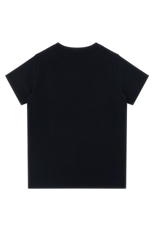 Футболка с логотипом, синяя MONCLER ENFANT L19518C0000489AUM778