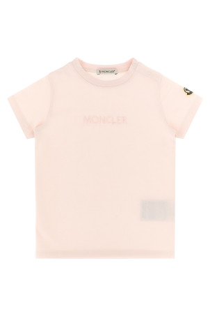 Logo embroidery t-shirt Pink