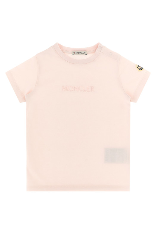 Logo embroidery t-shirt Pink