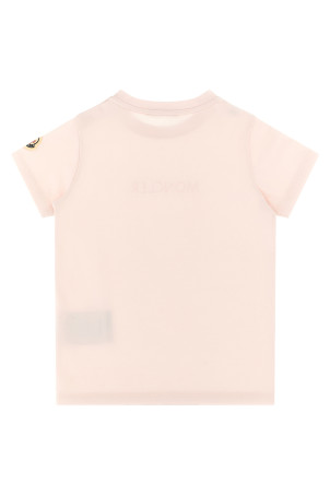 Logo embroidery t-shirt Pink