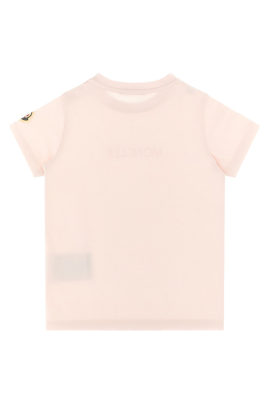 Logo embroidery t-shirt Pink
