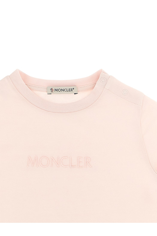 Logo embroidery t-shirt Pink
