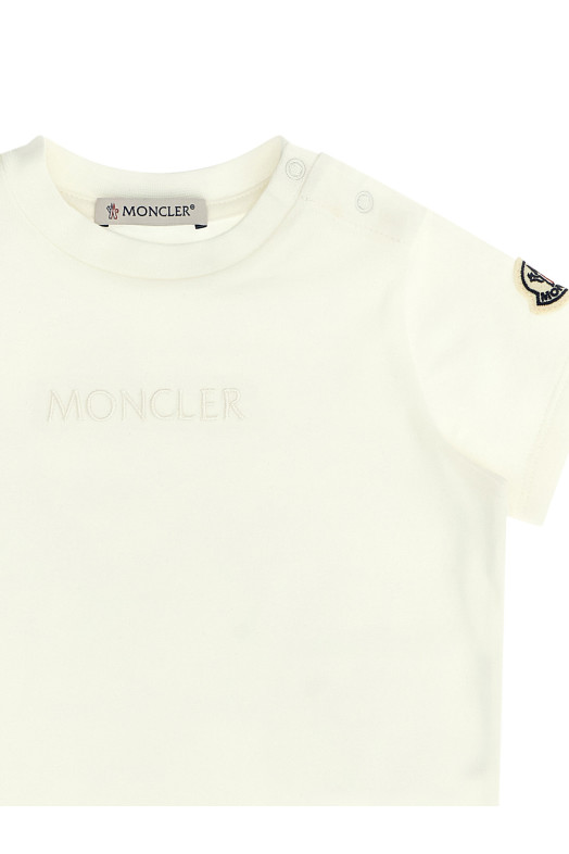 Logo embroidery t-shirt White