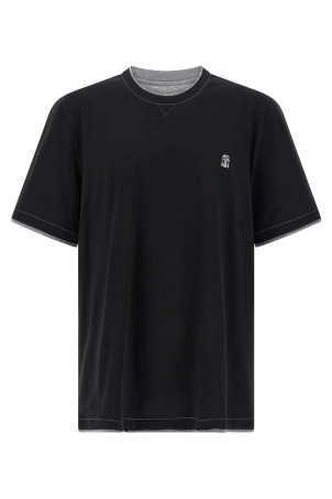 Double layer t-shirt Black