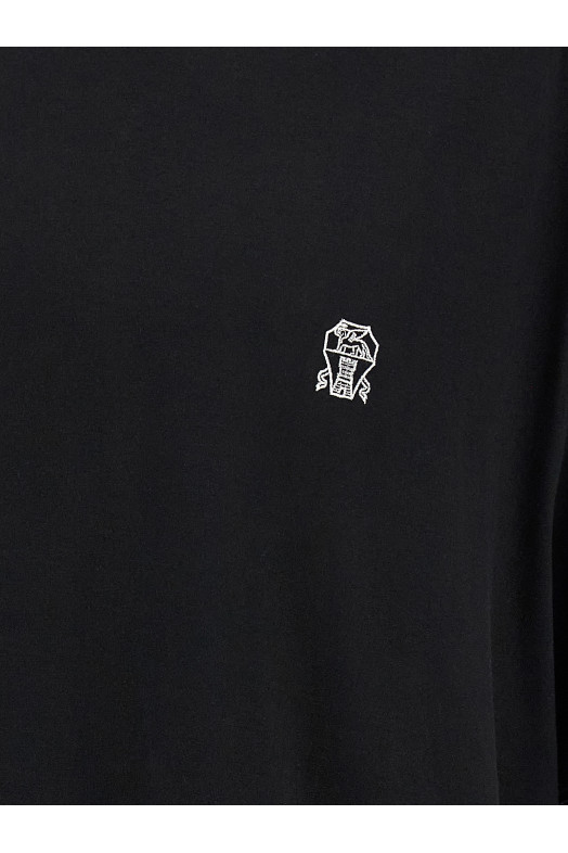 Двухслойная футболка Черная BRUNELLO CUCINELLI M0B137451GCCB75