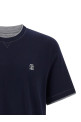 Двухслойная футболка Синяя BRUNELLO CUCINELLI M0B137451GCD325