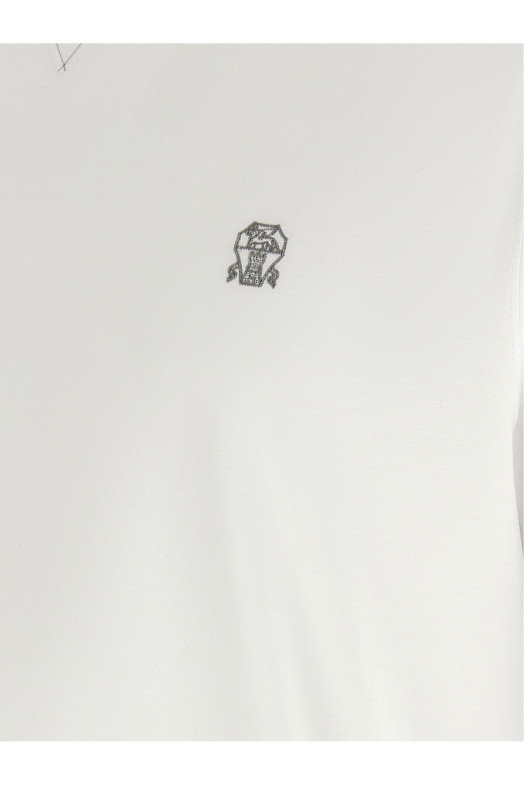 Двухслойная футболка Белая BRUNELLO CUCINELLI M0B137451GCW787