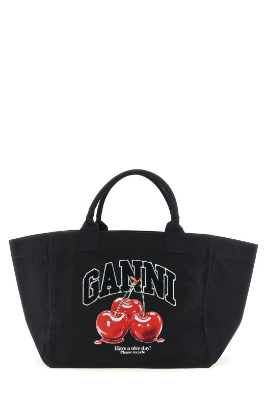 'Black XXL Cherry Tote' shopping bag Black
