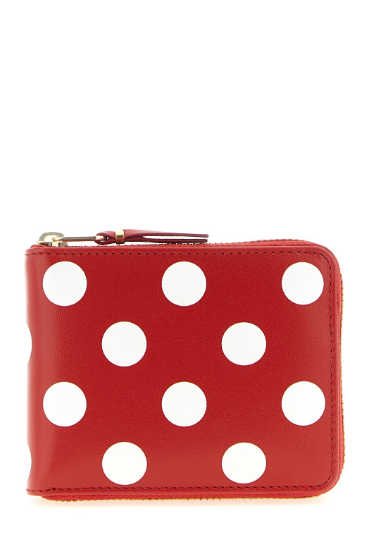 Кошелек с принтом в горошек, красный COMME DES GARÇONS SA7100PDRED