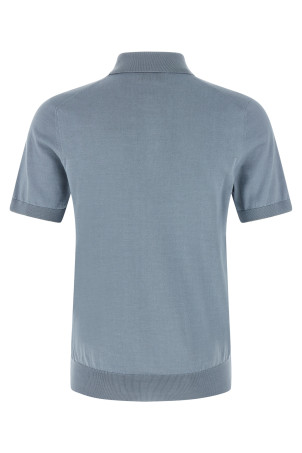 Бавовняна сорочка-поло СИНЯ BRUNELLO CUCINELLI M29800125CMM56