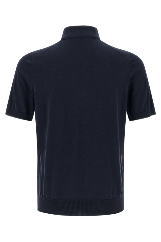 Поло с вышитым логотипом Синий BRUNELLO CUCINELLI M29800195CW425