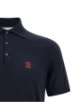 Поло с вышитым логотипом Синий BRUNELLO CUCINELLI M29800195CW425