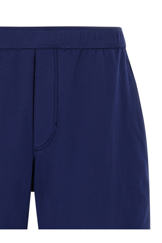 Хлопковые бермуды с застежкой-молнией Синие BRUNELLO CUCINELLI ML8243390TC7943