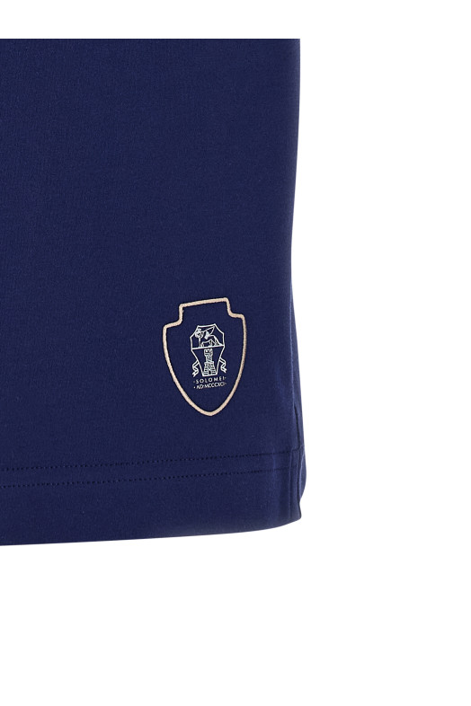 Хлопковые бермуды с застежкой-молнией Синие BRUNELLO CUCINELLI ML8243390TC7943