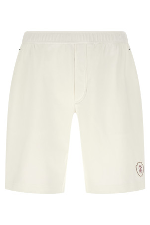 Бавовняні шорти-бермуди з застібкою Білі BRUNELLO CUCINELLI ML8243390TC159